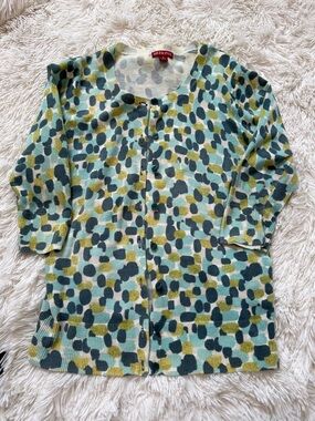 Green Multi Dot Cardigan